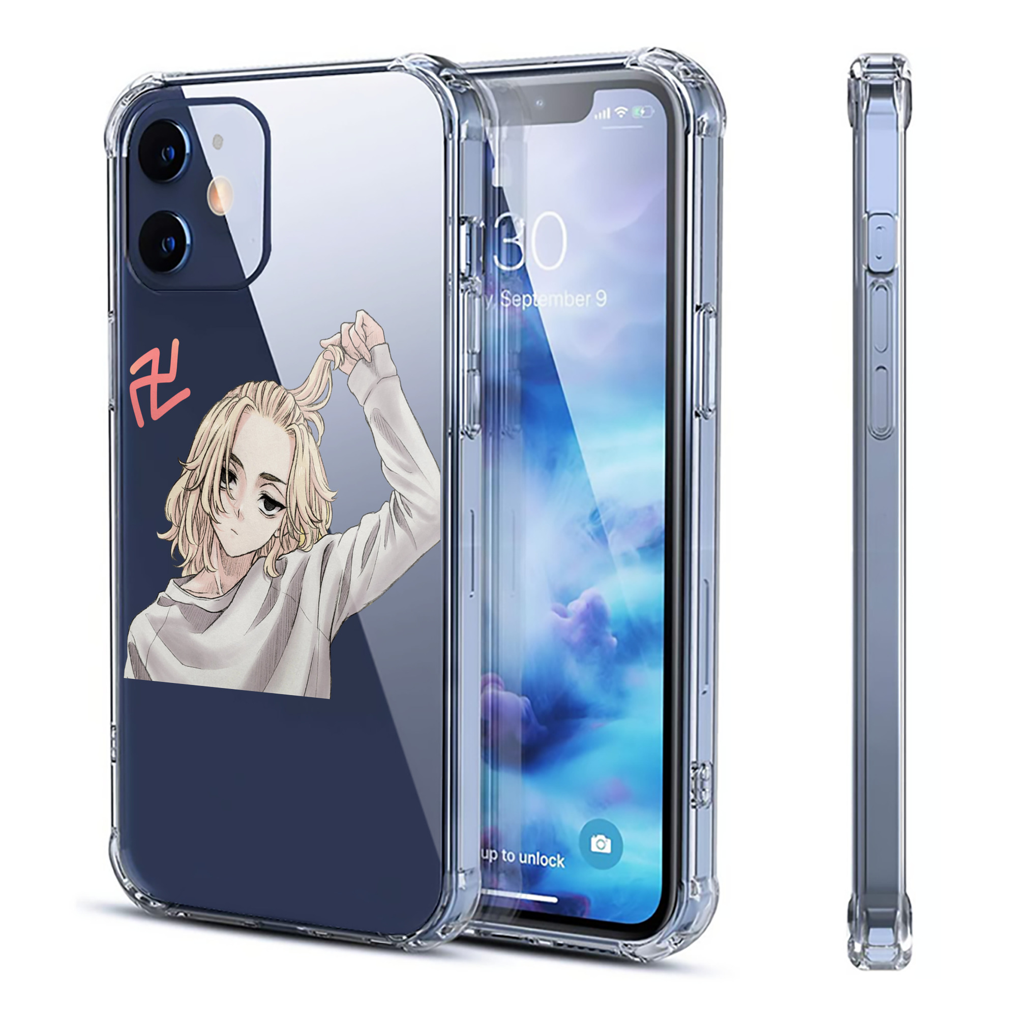 （画像用） 東京リベンジャーズ Tokyo Revengers 【iPhone 12シリーズ対応】透明スマホケース（クリアソフトケース）